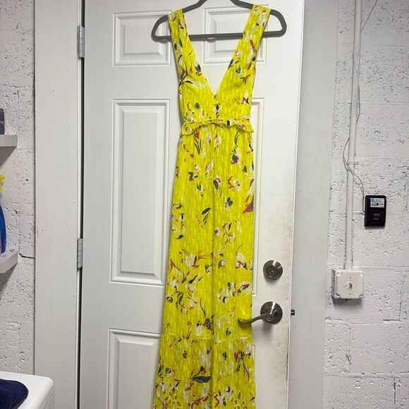 Floral Yellow Maxi TANYA TAYLOR - NWOT - Womens Beautiful Summer Dress - Size 4 - Picture 3 of 8